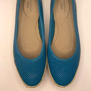 Clarks Turquoise Flats—Brand New